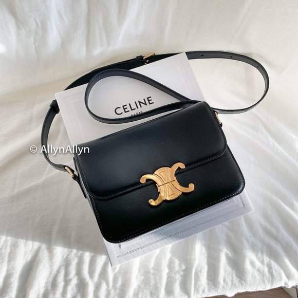 Celine Handbags - 💯Like New Celine Teen Triomphe Classic Black Box